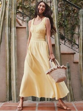 LOFT Yellow Maxi Dress